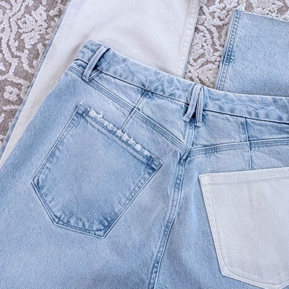 NWOT Good American Good Icon Pieced Distressed Denim - Picture 10 of 11